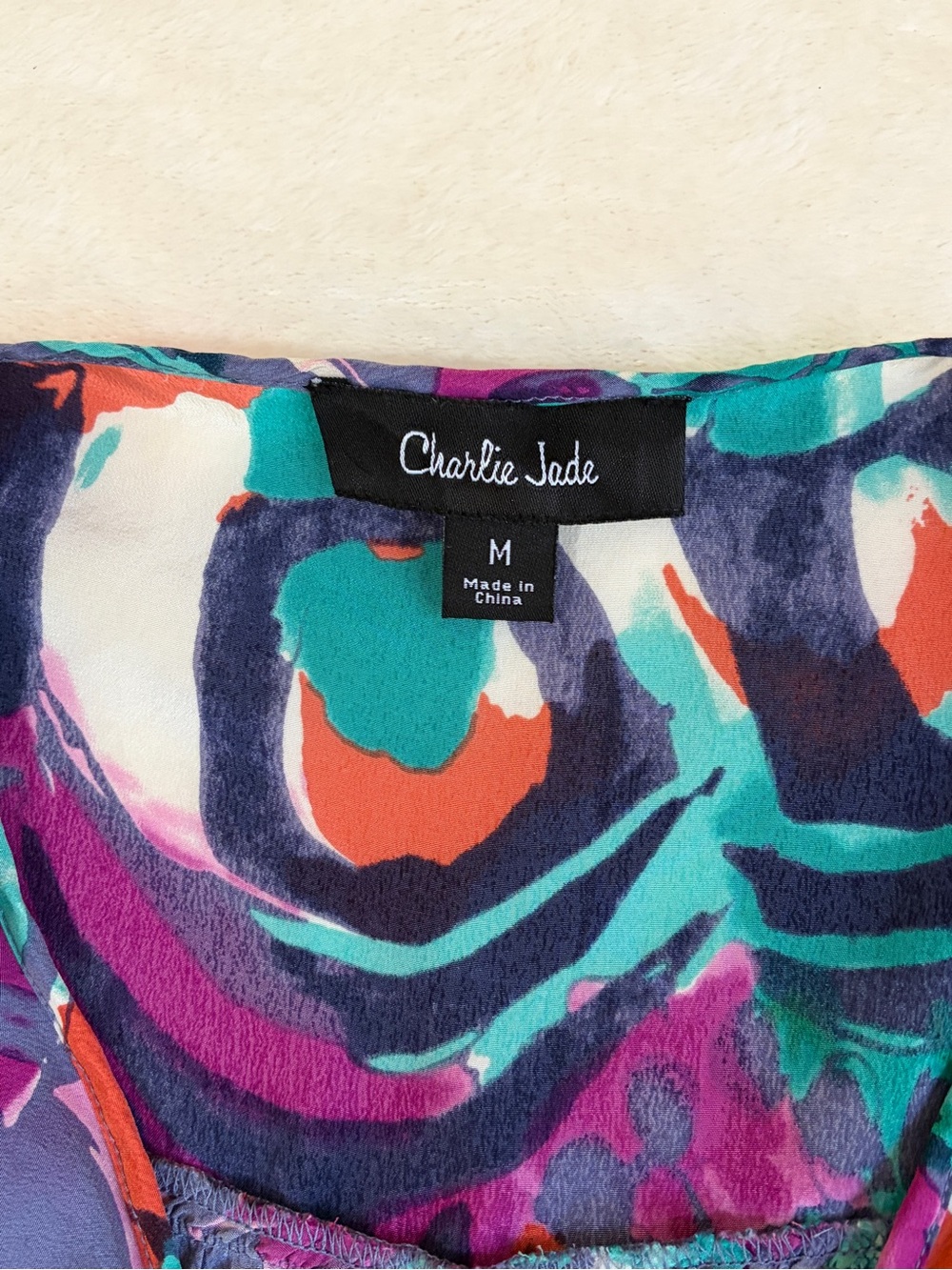 Charlie Jade Teal & Purple Ruffled Mini Dress - Picture 5 of 12